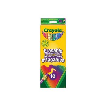 10 Crayons De Couleurs Effacables