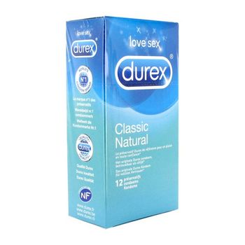 Preservativos Clásicos Naturales (12 Uds) Durex 8424