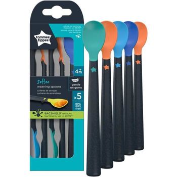 Juego De 5 Piezas De Cucharas De Destete Softee 4+ Meses Tommee Tippee