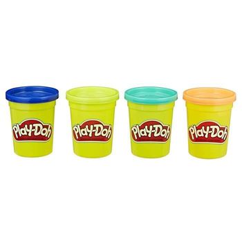 Play-doh - 4 Frascos De Pasta De Modelar - Nature Colors - 112 G Cada Uno