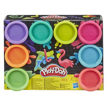 Pack De 8 Botes Plastilina Neon - Juguete Creativo - Play-doh  - 24 Meses+