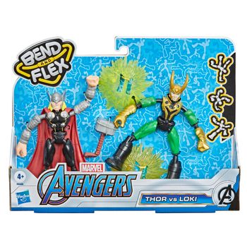 Thor Vs Loki - Figura - Marvel Avengers Bend And Flex - 4 Años+