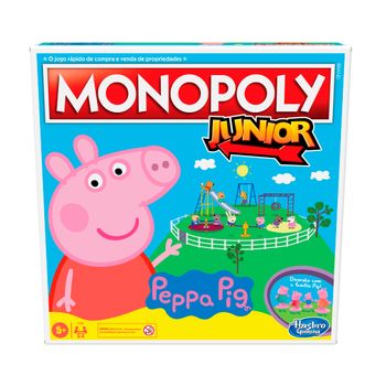 Monopoly Junior Peppa Pig -versión En Portugués - Juego De Mesa - 5 Años+