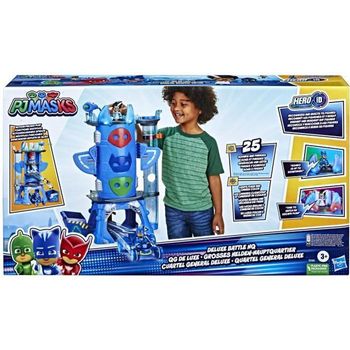 Pj Masks Deluxe Hq, Cuartel General Con 2 Minifiguras Y 1 Vehículo