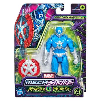 Marvel Avengers Mech Strike Monster Hunters - Capitán América - Figura - Marvel Classic  -