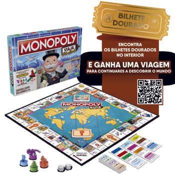 Monopoly Viaja Por El Mundo- Versión En Portugués - Juego De Mesa - 8 Años+