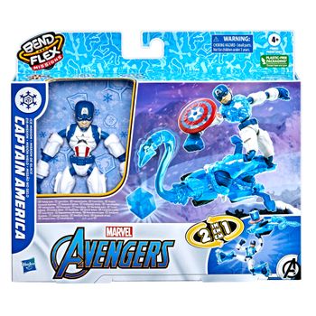 Marvel Avengers Bend And Flex Missions - Capitán América Ice Mission - Figura - Avengers