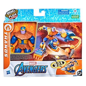Marvel Avengers Bend And Flex Missions - Thanos Fire Mission - Figura - Avengers  - 4 Años