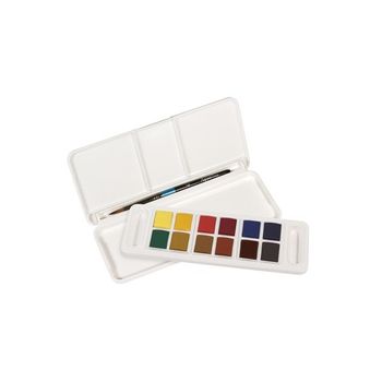 Acuarela Daler Rowney Aquafine Travel Set Con Pincel Caja De 12 Colores Surtidos