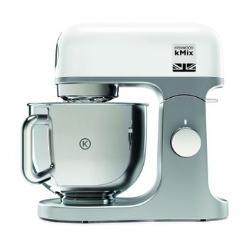 Kenwood Robot De Cocina Multifunción Kmix Kmx750wh. Bol Metálico Con Asa De 5 L. Varillas Batidoras, Mezclado K, Gancho Amasar