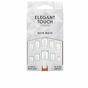 Uñas Postizas Elegant Touch Polished Colour Redondeada Quite White (48 Uds)