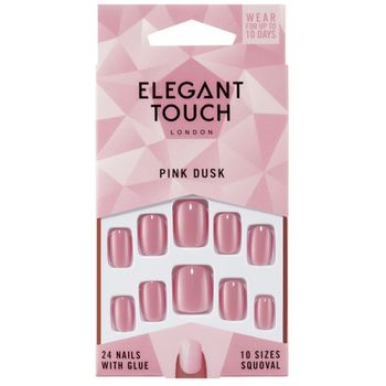 Elegant Touch Pink Dusk Uñas Postizas 24 Uds