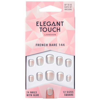 Elegant Touch French Bare 144 Uñas Postizas 24 Uds