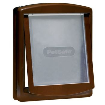 Puerta Para Mascotas 2-vías 775 Grande 35,6x30,5 Cm Marrón Petsafe