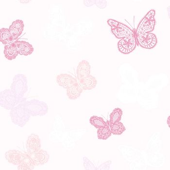 Papel De Pared Kids @ Home Butterfly Rosa Noordwand