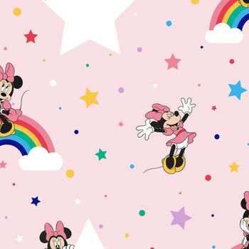 Kids At Home Papel Pintado Rainbow Minnie Rosa Noordwand