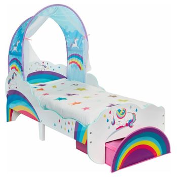 Cama De Niño Con Cajón Unicornios 142x77x138 Cm Worlds Apart