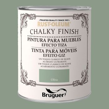 Pintura A La Tiza Bruguer Rust-oleum Chalky Finish Oliva 750ml