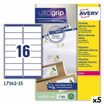 Etiquetas Para Impresora Avery L7162 Blanco 15 Hojas 99,1 X 33,9 Mm (5 Unidades)