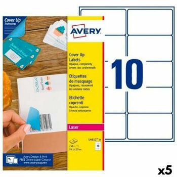 Etiquetas Para Impresora Avery L4612 Blanco 25 Hojas 99,1 X 57 Mm (5 Unidades)