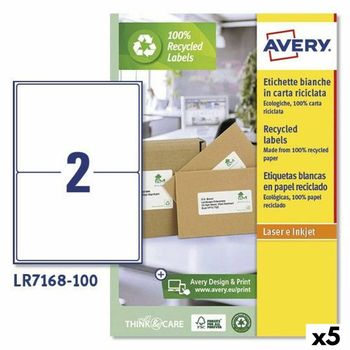 Etiquetas Para Impresora Avery Lr7168 Blanco 100 Hojas 199,6 X 143,5 Mm (5 Unidades)