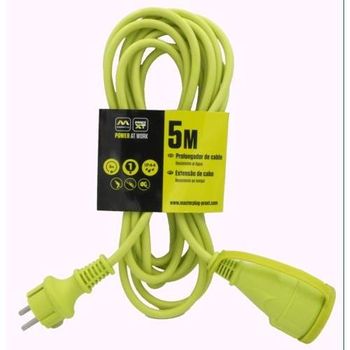 Prolongador Electrico Clavijas Macho-Hembra 4mm BLANCO 5m 