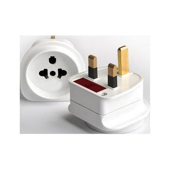 Enchufe Conector Adaptador Universal de Americano USA Inglés UK Europeo EU  a Italia Italiano ITA 3 Pin Tipo L