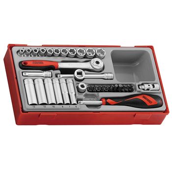 Tengtools 3490109 Tt1435 35pc 1/4, Dr.mm Skt Set Tc-tray