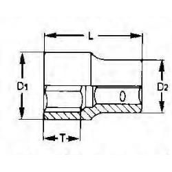 Tengtools 101780030 Vaso De Impacto 1/2' 8mm 920508n