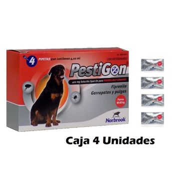 Caja 4 Pipetas Pestigon Perros 40-60kg Anti Pulgas Y Garrapatas