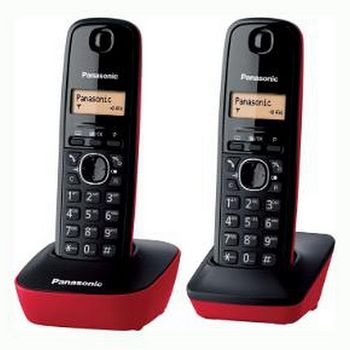 Teléfono Inalámbrico Panasonic Corp. Kx-tg1612spr Dect Negro (2 Pcs)