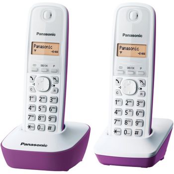 Panasonic Teléfono Inalámbrico Púrpura Dect Duo - Kxtg1612frf