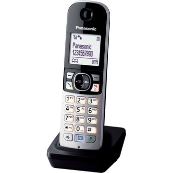 Teléfono Inalámbrico - Panasonic KX-TG6852SPB, Duo Negro, Función Bloqueo