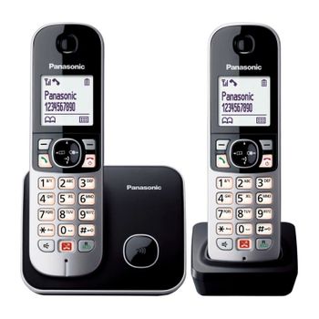 Teléfono Panasonic Kx-tg6852spb Duo Negro Bloqueo