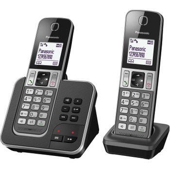 Panasonic Teléfono Inalámbrico Duo Dect Con Contestador Automático - Kxtgd322frg