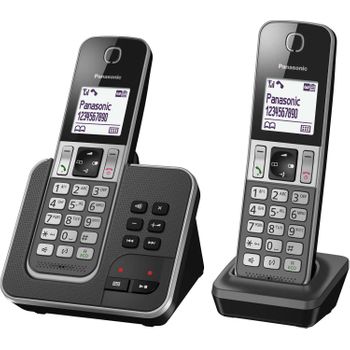 Panasonic KX-TG1612FRW - 2 teléfonos fijos inalámbricos DECT