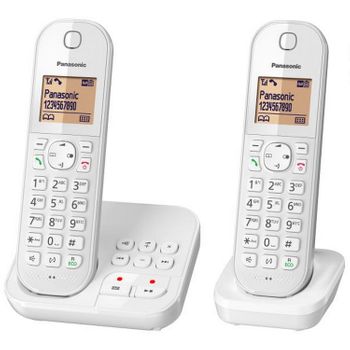 Panasonic Telefono Inalambrico Duo Dect Blanco Con Contestador - Kxtgc422frw