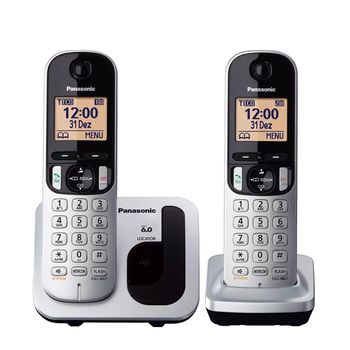 Panasonic Kx-tgc212 Teléfono Dect Metálico Identificador De Llamadas