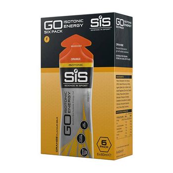 Sis - Go Isotonic Energy 6 Geles X 60 Ml - Fácil De Digerir -  Sabor: Naranja