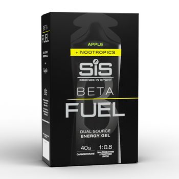 Sis - Beta Fuel Gel Nootropics 6 X 60 Ml - Mejora El Rendimiento -  Sabor: Manzana