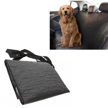 Cubre asientos de coche para perros, Universal, Antideslizante, Impermeable, Bolsillo lateral, Negro, Sammy