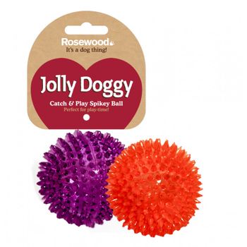 Juguete Para Perro Rosewood Jolly Doggy Pelota Spikey Pinchos 8cm