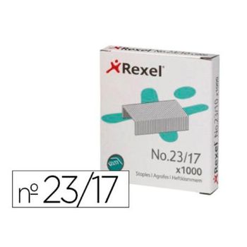 Grapas Rexel 23/17 Acero Caja 1000 Unidades