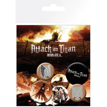 Pack De Chapas Attack On Titan Personajes