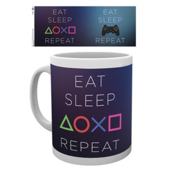 Taza Playstation Eat Sleep Repeat