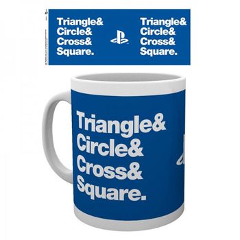 Taza Playstation Circle Square Cross Triangle