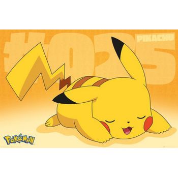 Poster Pokemon Pikachu Asleep