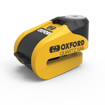 Candado Disco Oxford C/alarma Quartz Xa6 6mm Amarillo/negro