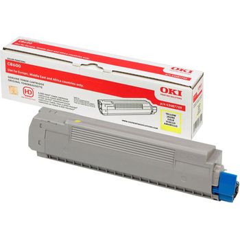 Oki Toner Laser Amarillo 6.000 Paginas C/8600/8800