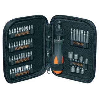 Black And Decker Kit Para Atornillar 56 Piezas. Con Carraca. Nylon